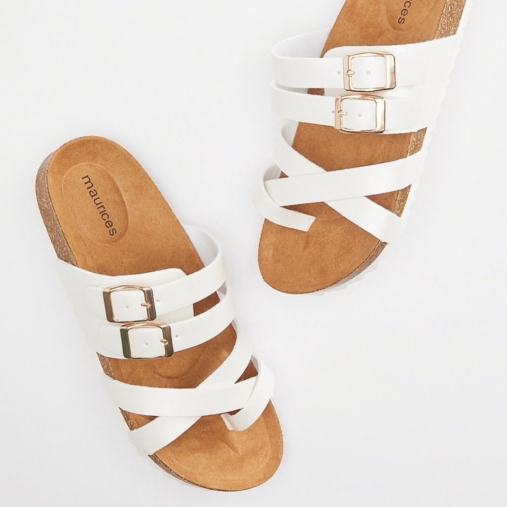 Maurices White Sandals - size 10